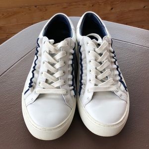 Tory Sport Ruffle Low Top Lace Up Sneakers